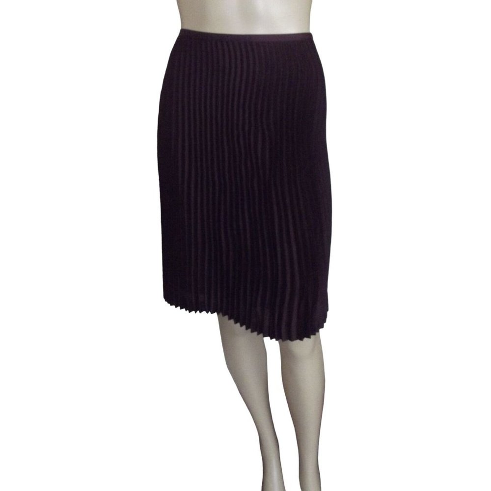 Liz Claiborne Size 14 Burgundy Wine Accordion Pleated Skirt above knee